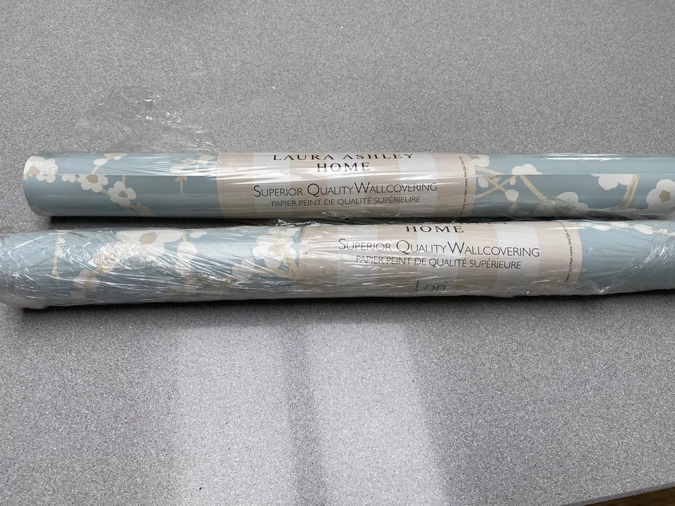 Laura Ashley Lori Duck Egg Wallpaper eBay
