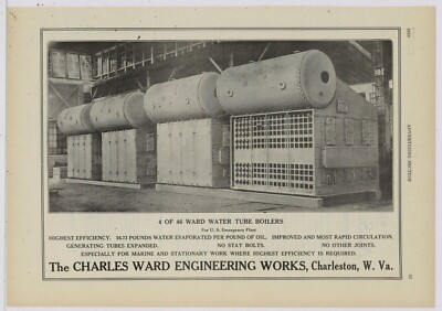 1920 Charles Ward Engineering Works Ad: Interior Plant Picture - Charleston, WV