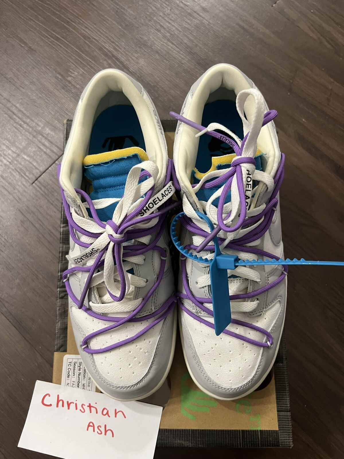 OFF WHITE X NIKE Taglia 10 Nike Off White x Dunk Low lotto 47 di 50