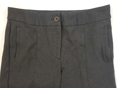 Betabrand Size Medium Charcoal Gray Cigarette Slim Zip-Ankle Ponte Knit  Pants