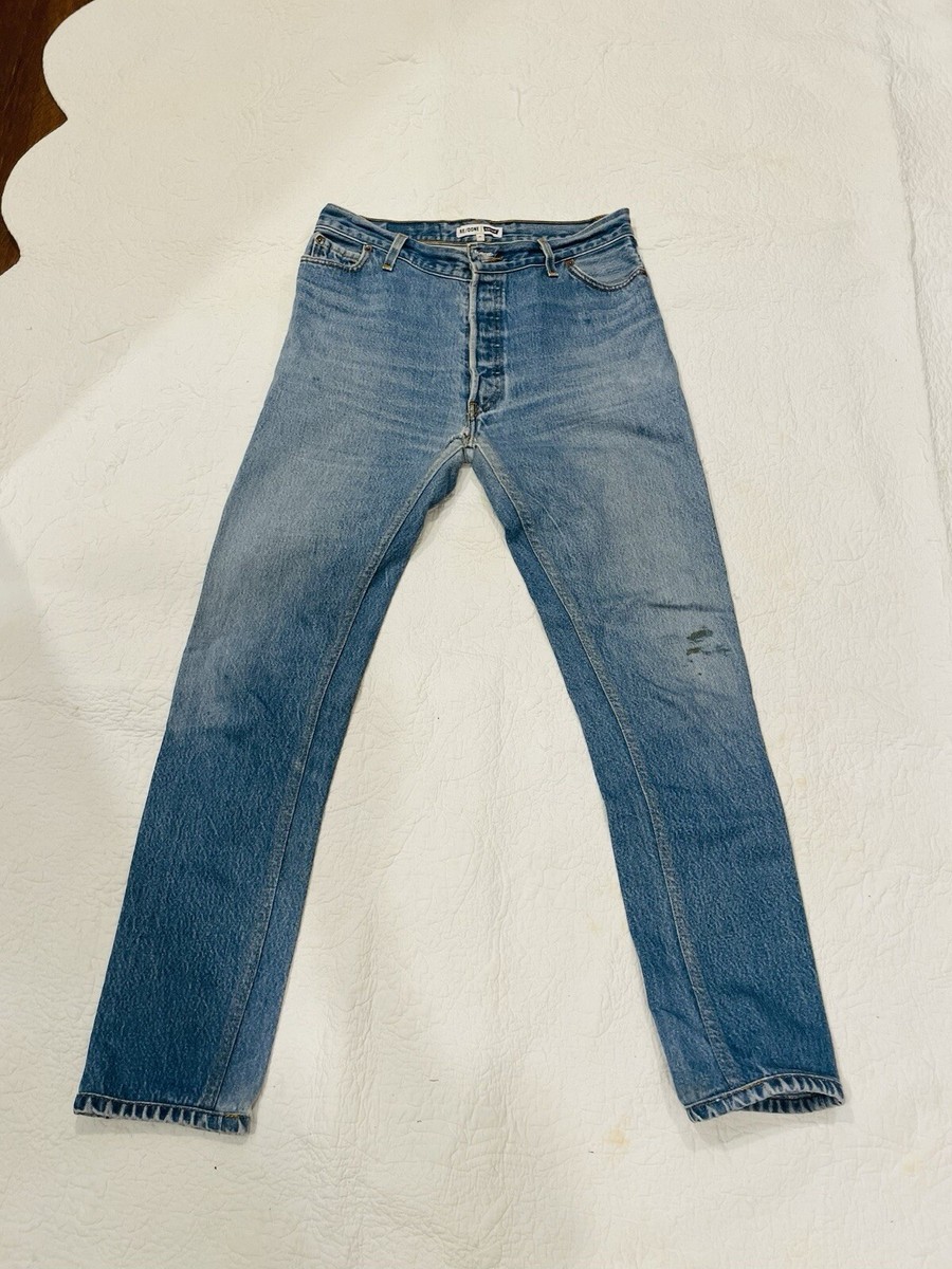 RE/DONE デニム 27 Re|Done Denim Jeans ~ size 27 ~ raw unfinished hem ~ button