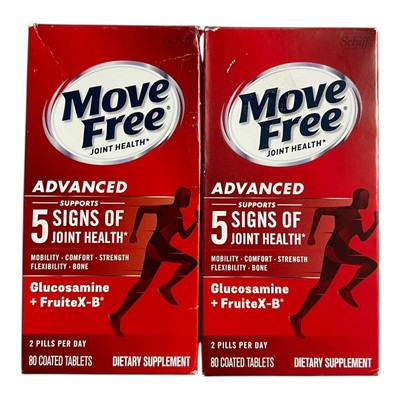2 x Move Free Advanced Glucosamine Joint Health Support 80 Tablet EXP 06/25