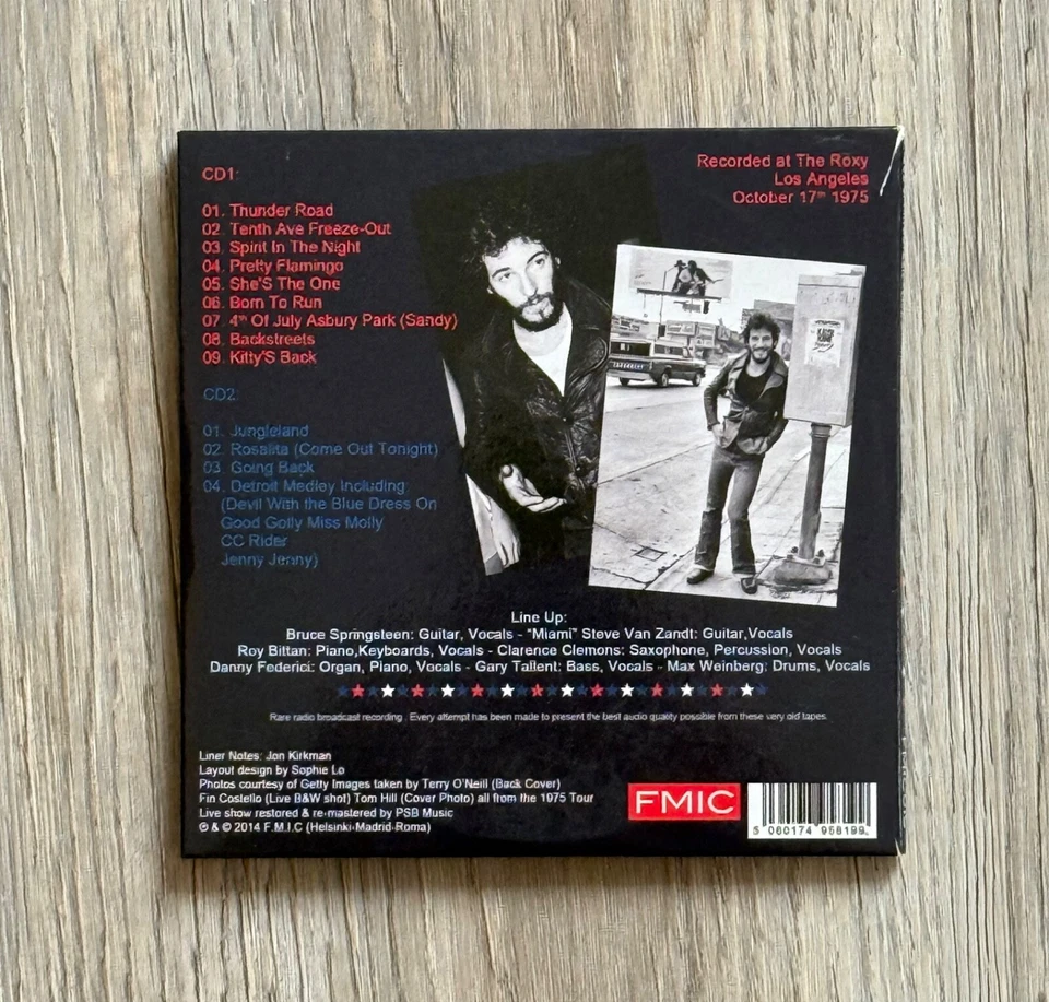 BRUCE SPRINGSTEEN - 2 CD - LIVE AT THE ROXY 1975 - MEGA RARE VG SOUND OOP - Immagine 2 di 4