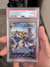 2021 Pokemon Sword & Shield Chilling Reign Zeraora V Full Art #166 PSA 10