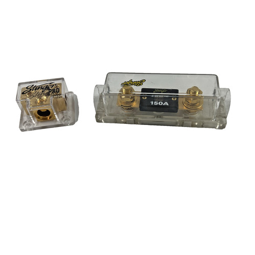 Stinger SPD512 Chrome Distribution Block (3) 1/0 Ga Inputs / Outputs (T-Block)