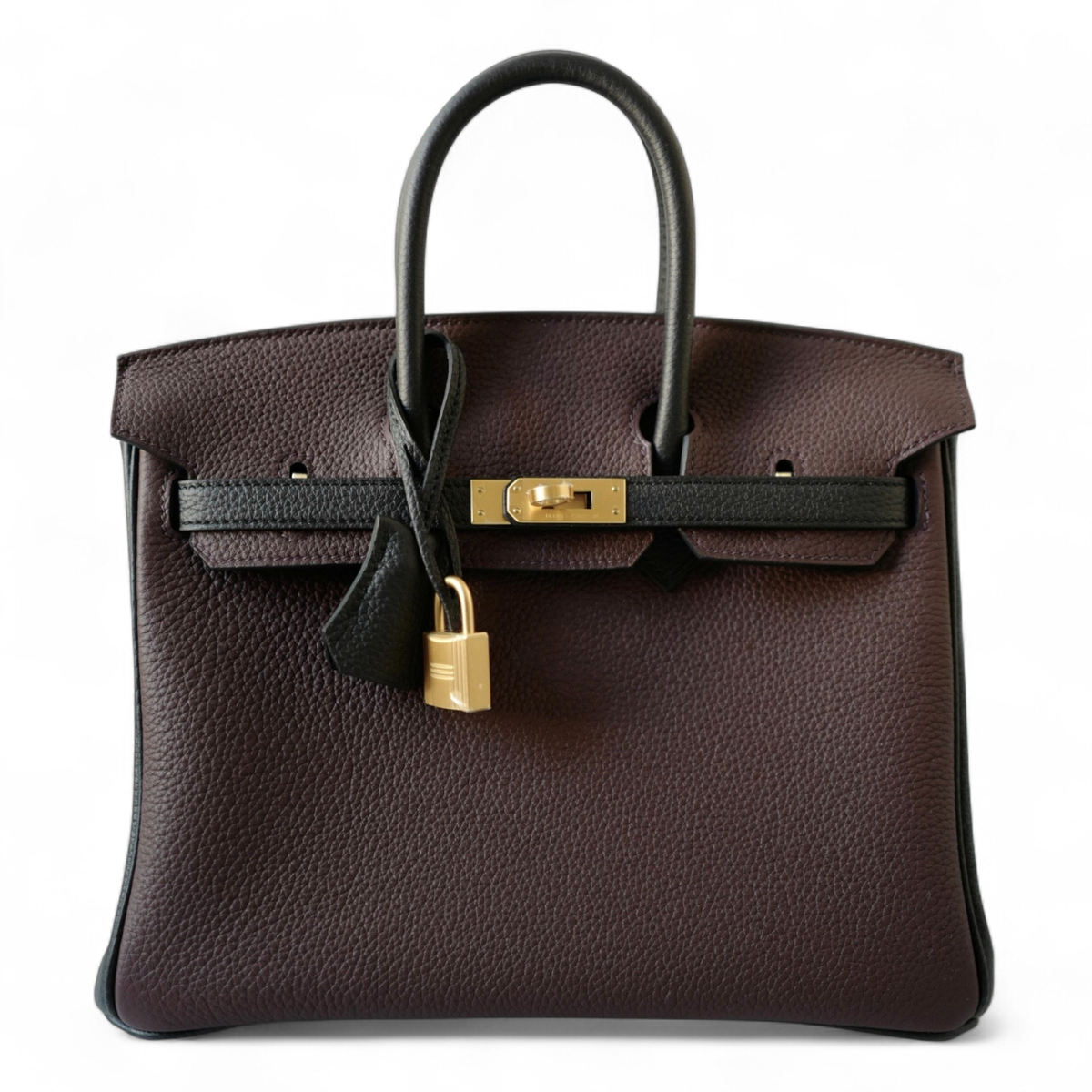 Hermès Birkin 25 HSS Rouge Sellier/Noir Black Togo Leather Gold HW