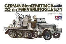 Tamiya 1/35 WW2 German Half-Track 20mm Flakvierling Sd.Kfz.7/1 Anti aircraft gun
