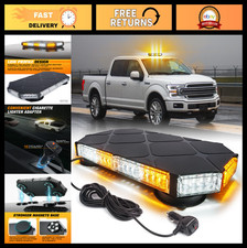 56 Led Amber White Rooftop Strobe Light Bar For Trucks Emergency Warning Beacon 56 Led Amber White Rooftop Strobe Light Bar For Trucks Emergency Warning Beacon