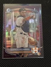 2025 Bowman Chrome Prospects Jancel Villarreal Fuchsia Reptilian Refractor /199 