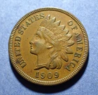 1909 Indian Cent  Ch. XF