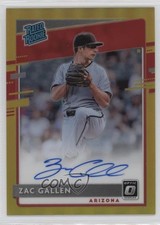2020 Donruss Optic Rated Rookie Signatures Gold Prizm 7/10 Zac Gallen Auto b4d