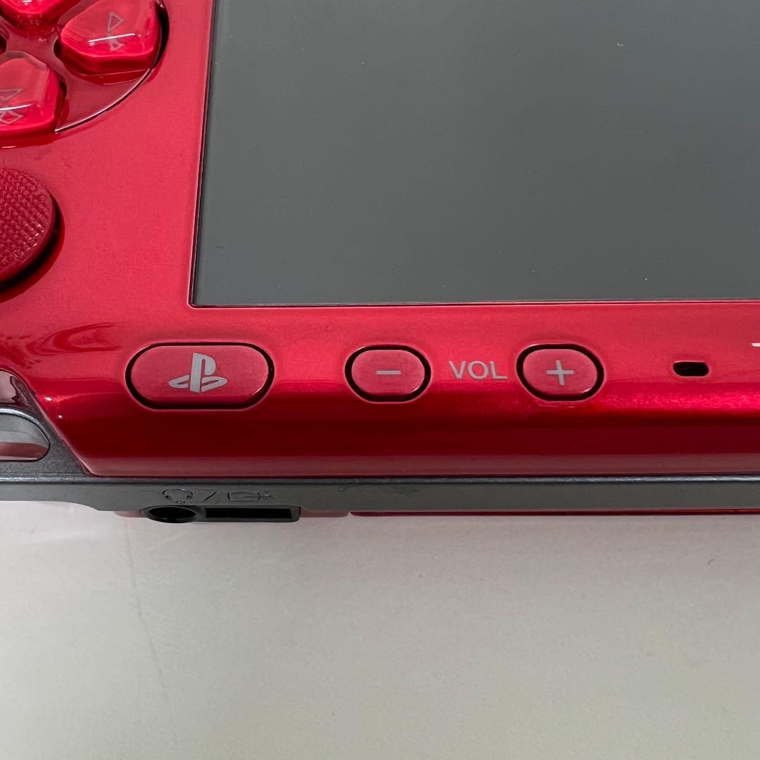 SONY PSP-3000 Red Console Tested Working With Pro Yakyu Spirits 2013&8GB Memory