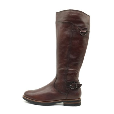 Tamaris Damen Reitstiefel Leder Stiefel braun Kniehoch Bequem, Rutschfest EU 39