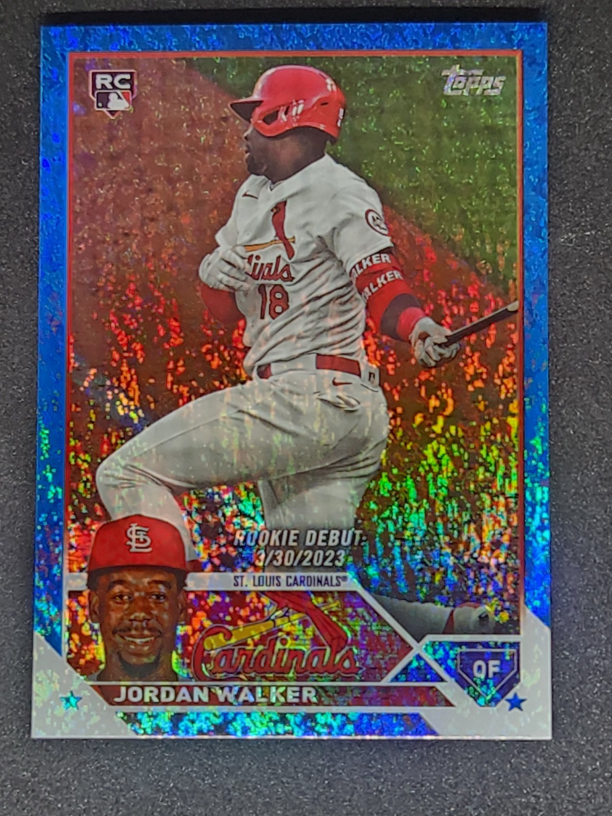 Jordan Walker 2023 Topps Update Blue Foil Rookie Debut US122- 370/999 Cardinals