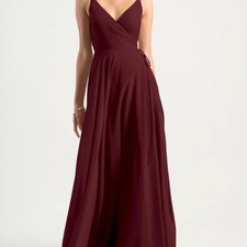 JENNY YOO James Wrap Gown in Hibiscus NWT US 6