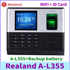 Realand A-L355 Backup Battery WIFI ID Card 2.8" LCD Fingerprint Time Attendance