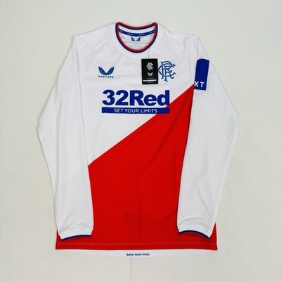 Rangers Castore Away Shirt 2022/23 Größe M Weiß Rot Fußball Trikot Neu
