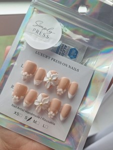 French tips with floral touches 