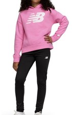 New Balance Girls Fleece Hoodie Performance Legging Set Size 10/12 New With Tags