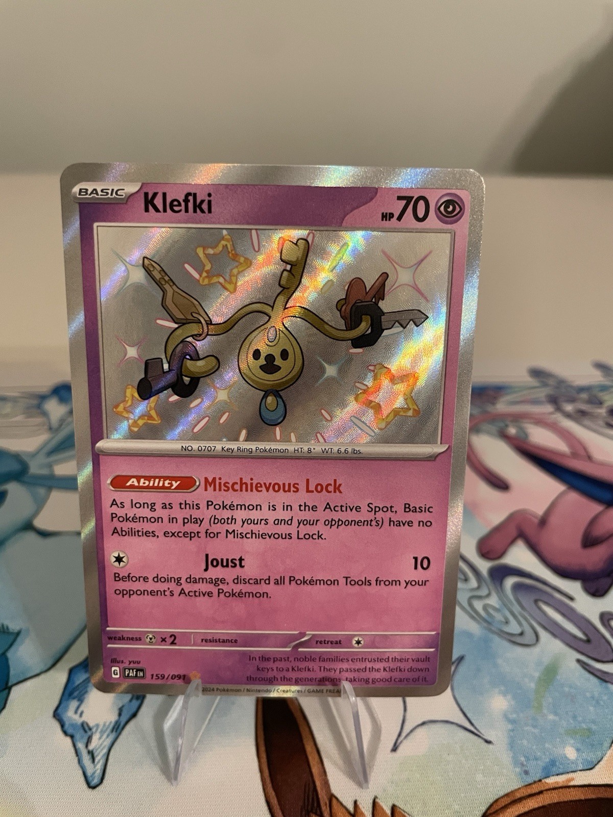 Klefki 159/091 SV: Paldean Fates Shiny Rare Holo NM 🔥