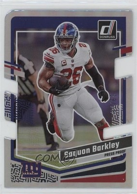 2023 Panini Donruss Press Proof Silver Die-Cut 29/75 Saquon Barkley #225 lz7