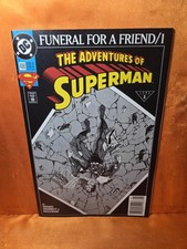 Adventures of Superman #498 NM Newstand Variant 1993 Funeral For a Friend 75
