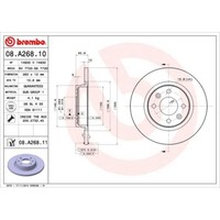 2X Brembo Bremsscheibe Vorderachse Prime Line FüR Renault Dacia Smart