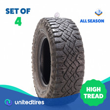 Set Of 4 Used Lt 28570r17 Goodyear Wrangler Duratrac 121118q - 8-1032 Set Of 4 Used Lt 28570r17 Goodyear Wrangler Duratrac 121118q - 8-1032