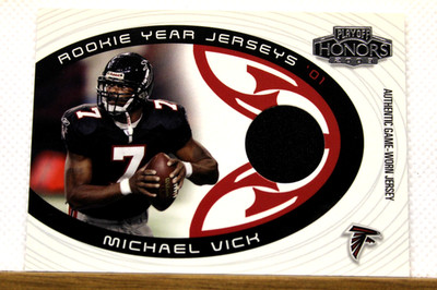 Michael Vick - 2003 Playoff Honors, Rookie Year Jerseys 31/100 - FALCONS