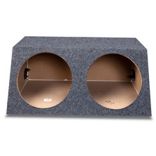 Car Audio Dual 12" Sealed Subwoofer Slanted Hatchback Angled Sub Box Enclosure