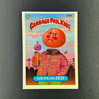1986 Topps Garbage Pail Kids Series 6 Air-Head JED GPK# 212b