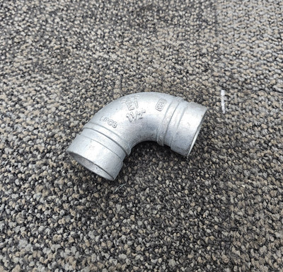  (QTY 5) SPF E1 1-1/2'' Grooved 90-Degree Elbow Fitting - Silver Color