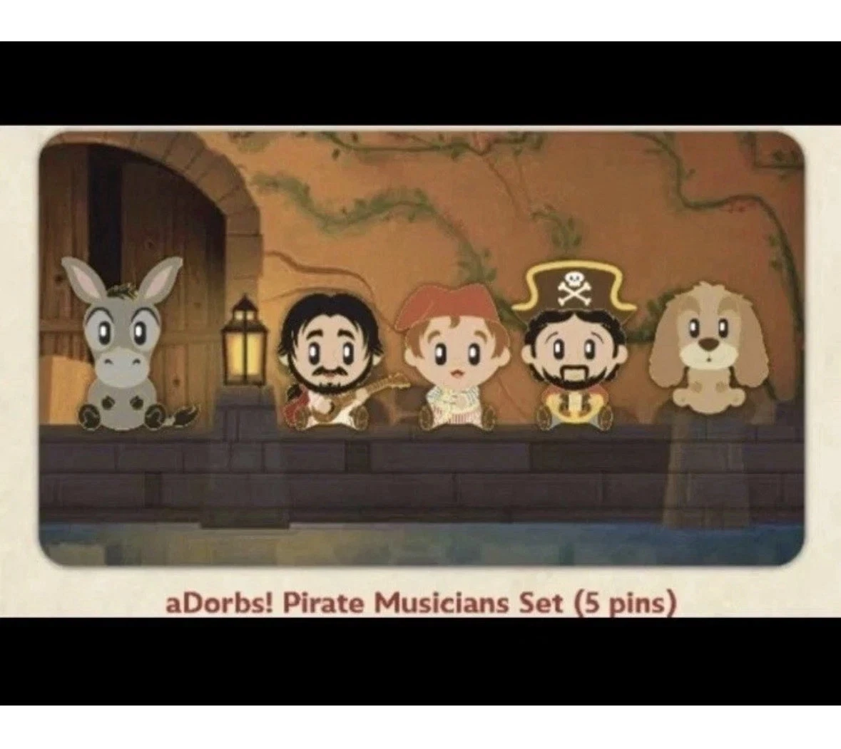 WDI MOG aDorbs! Pirates Of The Caribbean Musicians Adorbs Pin Set of 5
