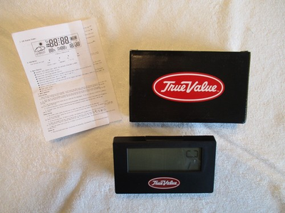 #ad True Value Weather Clock w Temperature Humidity Sleep Alarm amp; Date by AAA power $8.89