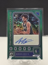 Dereck Lively II 2023 Donruss Optic Signature Series Green Prizm SSP #SS-LIV