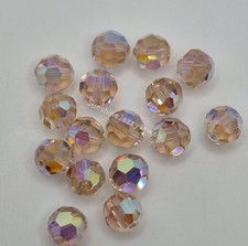 6pc Swarovski Crystal Vintage Rose AB2X 8mm Faceted Round 5000 Beads