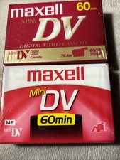 VTG Maxell Mini DV SP 60/ LP 90 Minutes Digital Video Cassettes Lot of 2 Sealed