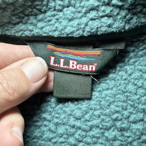 Chaqueta polar LL Bean Polartec para mujer verde cremallera frontal talla grande exterior - Imagen 3 de 8