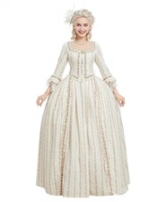 Women's Costume Marie Antoinette Cosplay Floral Dress Rococo Victorian Ball G...