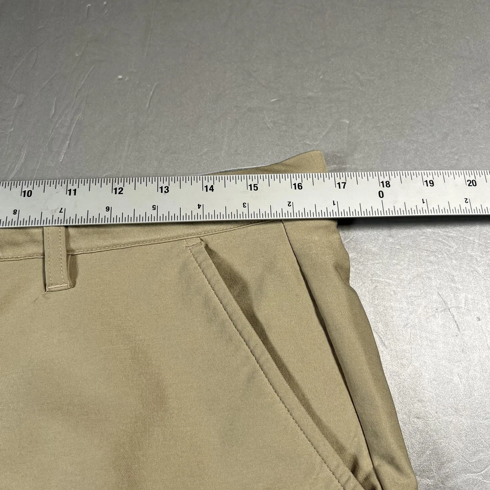 Pantalones de golf Adidas para hombre 32x32 tostados elásticos rendimiento frente plano vestido chino Foto 4 de 4