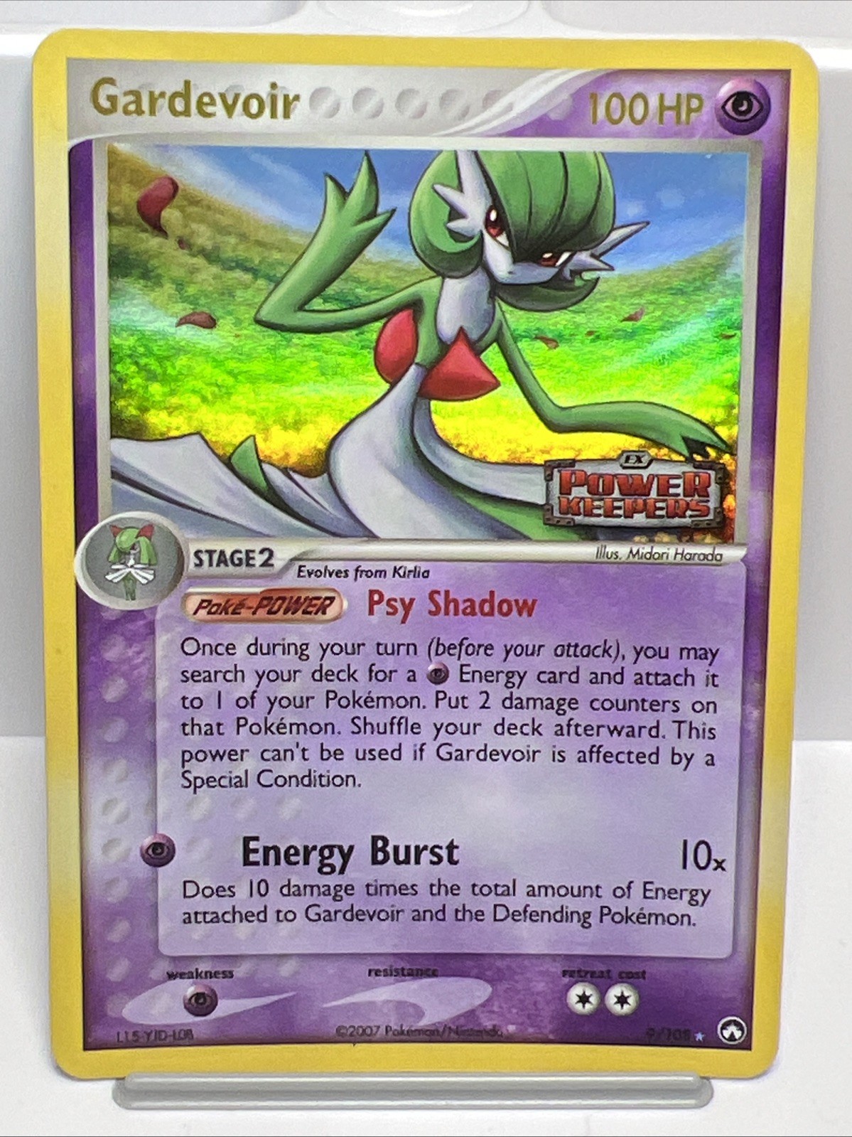 Gardevoir 9/108 EX Power Keepers Reverse Holo Pokemon Card 2007. NM