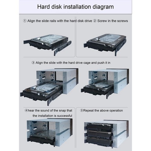 3,5--cage HDD-rack-disque dur-plateau cage de disque dur supportT9300 - Photo 8/8