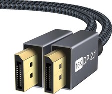 16K DisplayPort 2.1 Cable 6.6ft 16K 60Hz, 8K 120Hz, 4K 240Hz/165Hz High Spe...