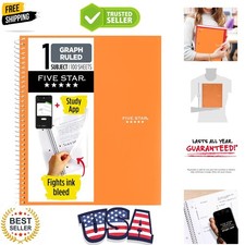Spiral Notebook  Study App, 1 Subject, Graph Ruled Paper, 8-1/2" x 11", 100 ...