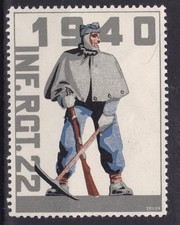 Switzerland. Soldier Stamp. 1940. Infantry Regiment 22, MNH