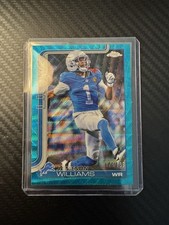 Topps 2025 Chrome Teal Wave Jameson Williams JAMO Detroit Lions #/199 