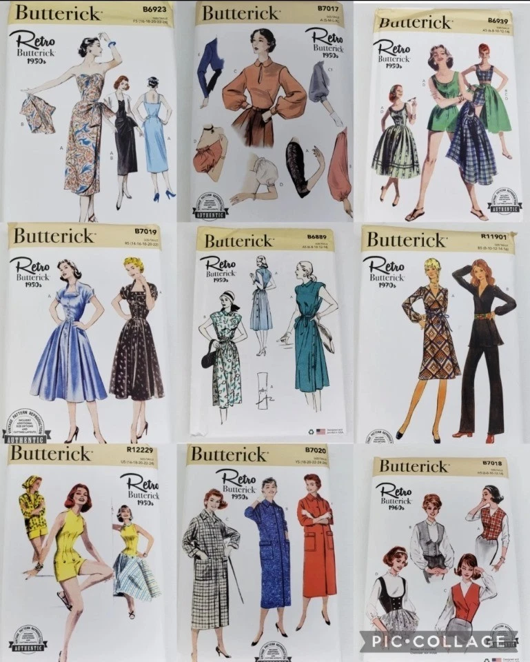 UNCUT U-PICK! Retro Vintage Rockabilly Sewing Patterns SIMPLICITY MCCALLS VOGUE - Image 2 of 4