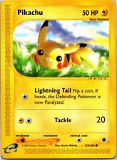 Pikachu 124/165 Common Expedition Base Set Pokemon Lightly Played on eBay
