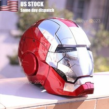 Iron Man MK5 Voice Control Helmet Wearable Cosplay Mask LED Jarvis Auto Open