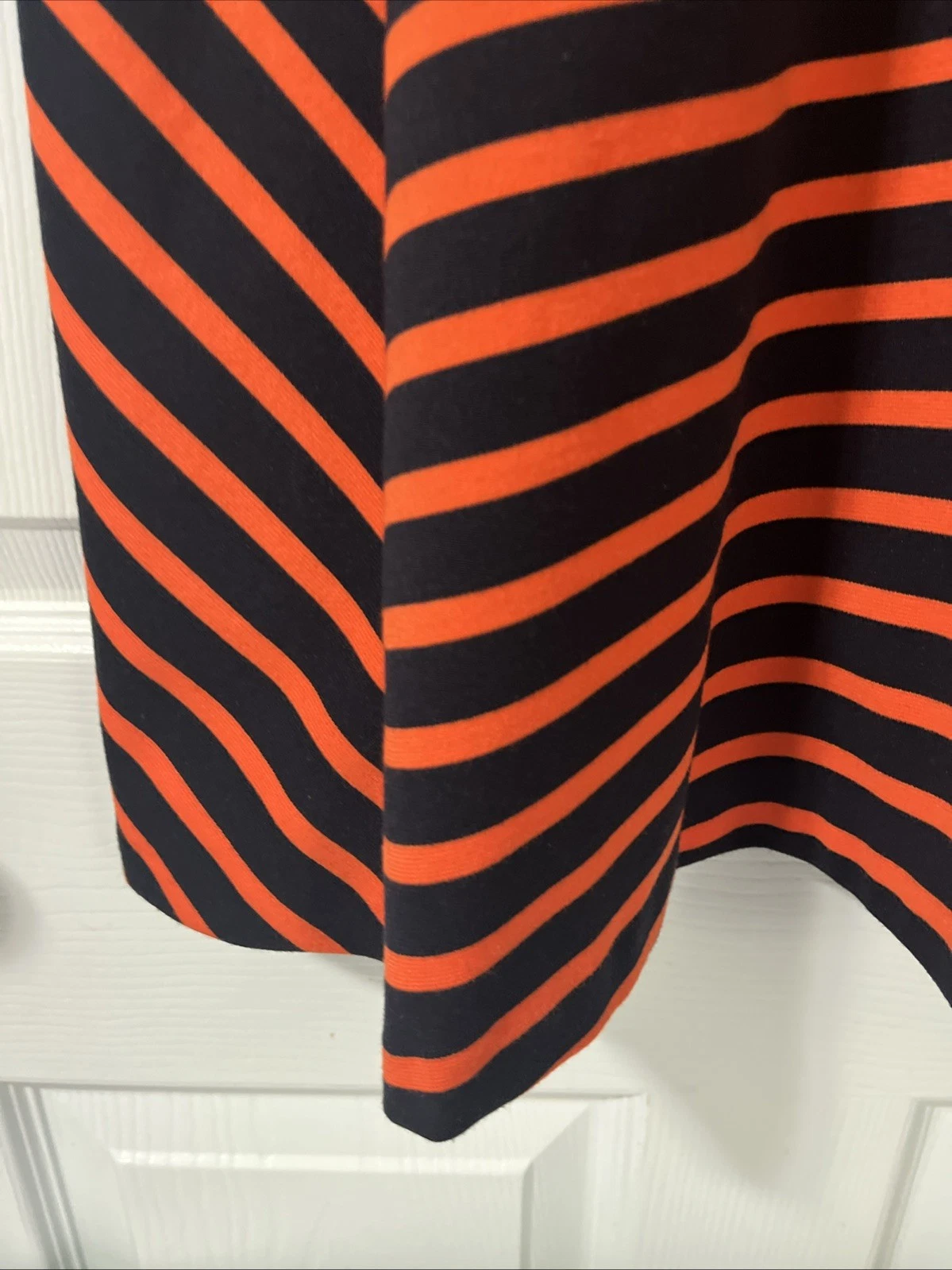 Abito donna Michael Kors senza maniche aderente e svasato tg. 10 righe nere arancioni